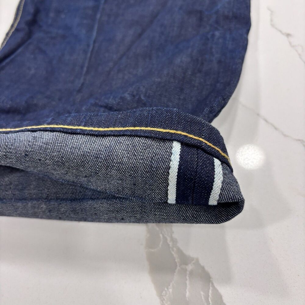 Flint And Tinder Selvedge Jeans Mens Size 40x33 Classic Fit Dark Blue Denim - Picture 2 of 6
